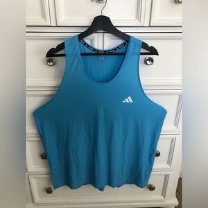 adidas Blue Performance Mesh Tank Top